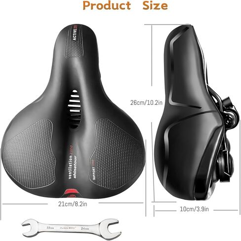 Comfort Bike Seat Cushion for Women Men, Bike Saddle with Memory Foam Padded,Waterproof Wide Bicycle Seat for Stationary, Exercise, Mountain, Road Bikes in Kuwait