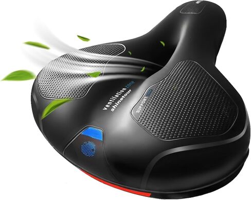 Comfort Bike Seat Cushion for Women Men, Bike Saddle with Memory Foam Padded,Waterproof Wide Bicycle Seat for Stationary, Exercise, Mountain, Road Bikes in Kuwait