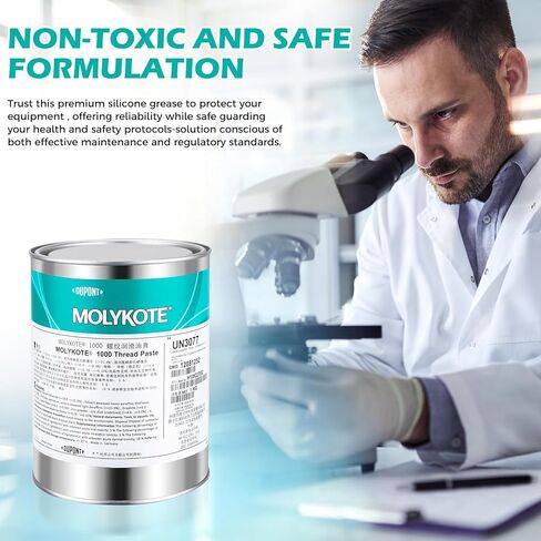 Molykote 1000 Anti-Seize Paste 1kg High Temperature Solid Lubricant for Bolted Metal Joints Chains Prevents Jamming Loosening aCorrosion High Load Carrying Capability Nickel Free in Kuwait