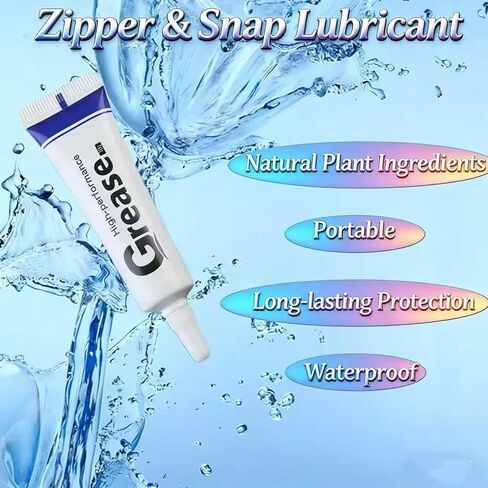 Zipper& Snap Lubricant Zipper Lube for Metal and Plastic Zippers Universal Zipper Grease Zipper Lube Ideal for Clothes, Wetsuit, Boat Care, Marine Travel, Camping, Drysuit, Gear Bag(4 Pack) in Saudi Arabia