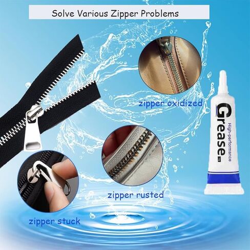 Zipper& Snap Lubricant Zipper Lube for Metal and Plastic Zippers Universal Zipper Grease Zipper Lube Ideal for Clothes, Wetsuit, Boat Care, Marine Travel, Camping, Drysuit, Gear Bag(4 Pack) in Saudi Arabia
