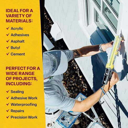 Dripless ETS2000 The Yellow Gun Composite Caulk Gun - Dripless Caulking Gun for 10 oz Cartridges or Tubes - Lightweight Body - 12:1 Thrust Ratio - Pro Painter Preferred in Kuwait