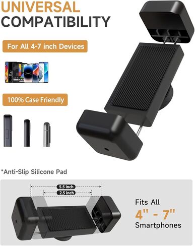 حامل هاتف معقوف لحامل الميكروفون، حامل هاتف مع حامل ميكروفون قابل للتعديل 360 درجة مع ذراع معقوف قابل للإزالة مقاس 17.1 بوصة، متوافق مع الهواتف الذكية مقاس 4-7 بوصات، لأداء الموسيقى والتسجيل والبث المباشر in Kuwait