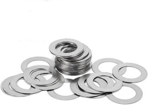 غسالات، غسالة مسطحة، غسالات قفل 50 قطعة غسالات مسطحة من الفولاذ المقاوم للصدأ، سمك 0.5 مم، M6 M7 M8 حشية ضبط دقيقة (M6x10) in Kuwait