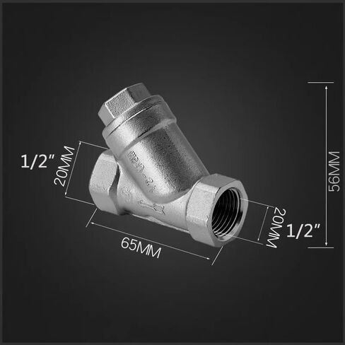 304 الفولاذ المقاوم للصدأ 1/2 "BSP أنثى الموضوع Y-نوع تصفية مضخة معززة صمام مرشح تنقية المياه in Kuwait