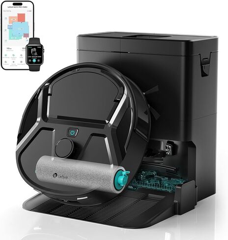 Lefant Robot Vacuum and Mop, 18000Pa Strong Suction, Self-Cleaning Roller Mop with Auto Drying, LiDAR Navigation & Obstacle Avoidance, Tangle-Free Pet Hair, Slim, 800ml Dustbin, 5G WiFi, M210 Pro OMNI in Kuwait