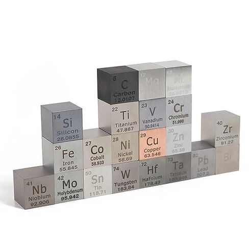 10 pcs Element Cube Set Metal High Density Cubes 99.99% Aluminum Carbon Zinc Copper Iron Titanium Lead Bismuth Molybdenum Tin in Saudi Arabia