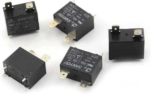 مرحل 5 قطعة SFK-112DM DIP-4 مرحل تكييف الهواء 4 دبوس تيار 20A 250 فولت تيار متردد موديل SFK-112DM SFK-112 لون أسود in Saudi Arabia