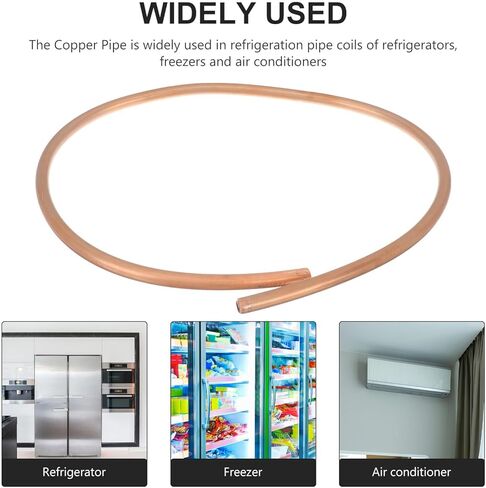Baluue Soft Copper Tube 12mm Od X 1mm Wall Thickness 1m Coil Refrigeration Copper Tubing for Air Conditioner Parts and Freezer Cooling Systems in Saudi Arabia