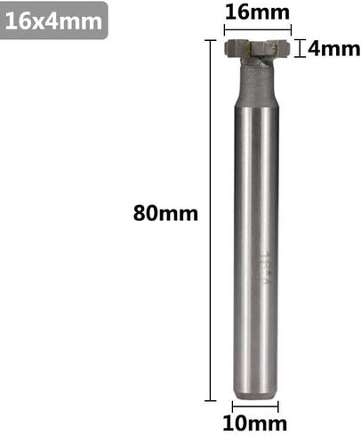1 قطعة T فتحة قاطعة المطحنة 12-25 مللي متر كربيد نهاية المطاحن مستقيم عرقوب المعادن CNC راوتر بت أداة (16x4Hx10Dx80L) in Kuwait