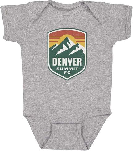 500 LEVEL Denver Summit FC Vintage Primary Logo Gray One-Piece Infant Bodysuit in Saudi Arabia