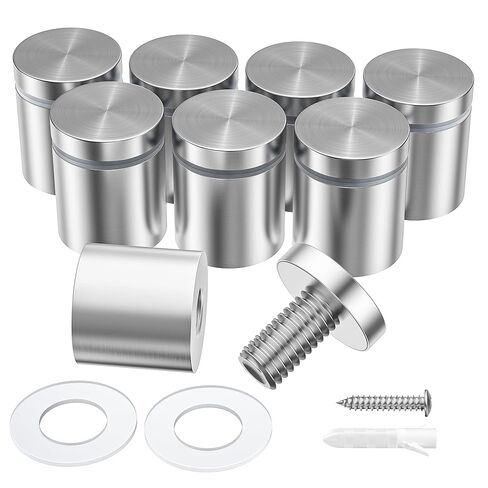 8 PCS Stainless Steel Standoff Screws (1 in. Dia x 1 in. L), Wall Stand Off Mounting Hardware Advertising for Acrylic Sign Holder, Silver in Kuwait