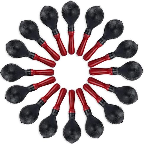 Boao 16 Pcs Maracas for Adults Bulk 10.2 Inch Durable Percussion Instrument Rumba Hand Shakers Musical Maracas with ABS Plastic Shells and Wooden Handles Clear Rhythm for Music Parties Performance in Saudi Arabia