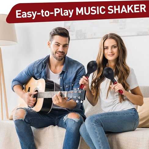 Boao 16 Pcs Maracas for Adults Bulk 10.2 Inch Durable Percussion Instrument Rumba Hand Shakers Musical Maracas with ABS Plastic Shells and Wooden Handles Clear Rhythm for Music Parties Performance in Saudi Arabia