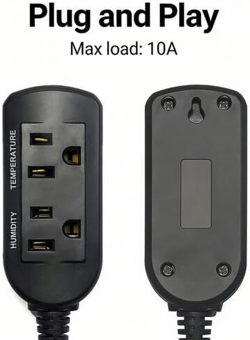 DHTC-1011 Temperature Humidity Controller, Dual Relay for Heating/Cooling & Humidify/Dehumidify, 10A 110V Plug & Play in Kuwait