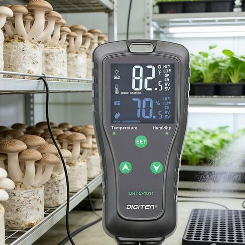 DHTC-1011 Temperature Humidity Controller, Dual Relay for Heating/Cooling & Humidify/Dehumidify, 10A 110V Plug & Play in Kuwait