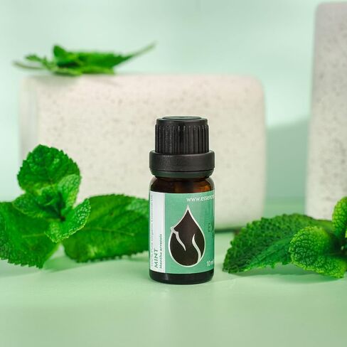 زيت النعناع العضوي العطري 1/3 أونصة سائلة (10 مل) مينثا أرفينسيس - 100% طبيعي نقي وغير مخفف، ناشر روائح علاجية عطرية منعشة وتبريد العضلات وتخفيف التوتر. in Kuwait