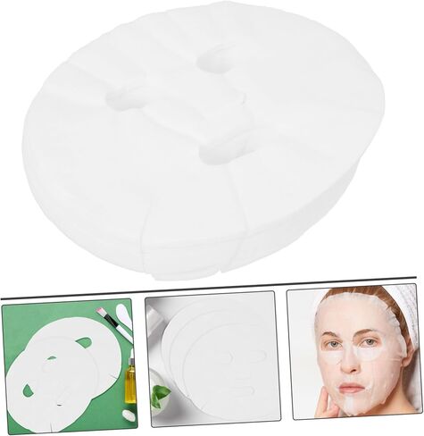 Baluue 80pcs Cotton Mask Sheets Non-Woven Wet Mask Disposable for Daily Skincare in Saudi Arabia
