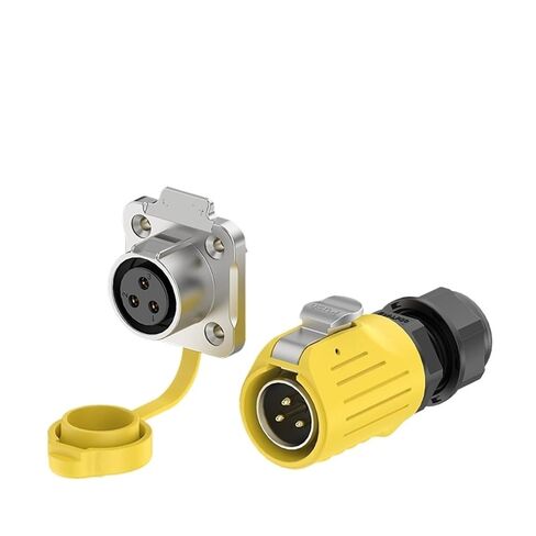 Welding Power Waterproof Aviation Connector LP20 Flange Yellow Outdoor Industrial Automation Equipment Welding Male and Female Connector(EW-LP20-12P 5A) in Saudi Arabia