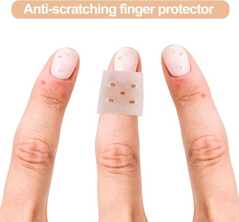 20pcs Finger Protection Sleeves, Washable & Reusable Finger Protectors Transparent Skin Picking Prevention Gloves for Anti-Scratch & Fingertips Protection in Saudi Arabia