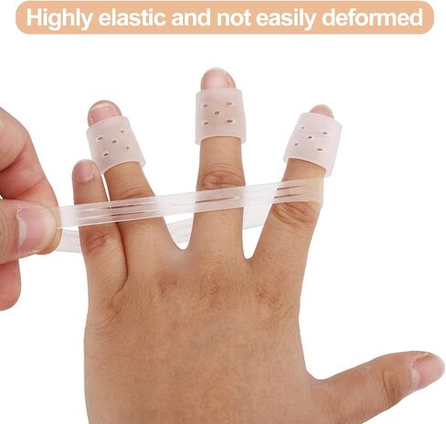 20pcs Finger Protection Sleeves, Washable & Reusable Finger Protectors Transparent Skin Picking Prevention Gloves for Anti-Scratch & Fingertips Protection in Saudi Arabia