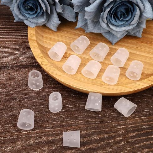 20pcs Finger Protection Sleeves, Washable & Reusable Finger Protectors Transparent Skin Picking Prevention Gloves for Anti-Scratch & Fingertips Protection in Saudi Arabia