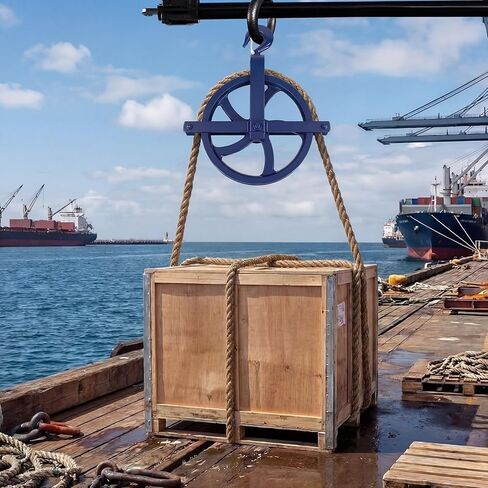 2 حزمة بكرة رافعة سقالة 12 "الثقيلة بكرة عجلة الجن الحديد الزهر مع السنانير 1000 رطل الأزرق مسحوق المغلفة عجلات السقالات كتلة رافعة سقالة لرفع البناء in Kuwait