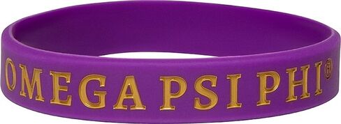 Omega Psi/Ψ Phi Solid Silicone Wristband [Pack of 4 - Purple - 8"] - ID#68215 in Saudi Arabia
