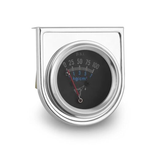 2" 52mm Mechanical Oil Press Gauge 0-100PSI/1-7kg/cm² Chrome Black in Saudi Arabia