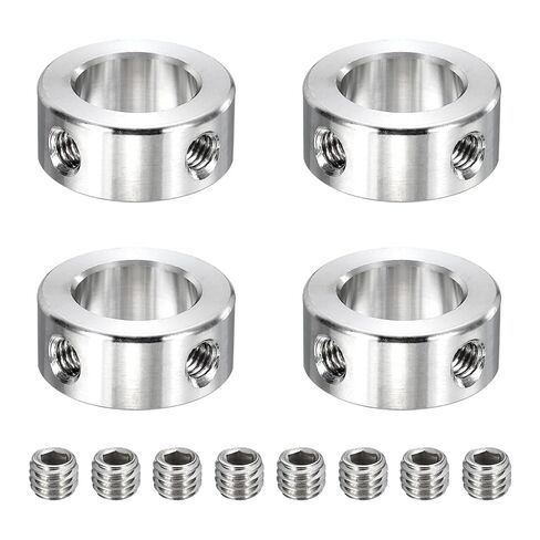 MECCANIXITY 4pcs Stainless Steel Shaft Collar, 17mm(11/16") ID 28mm(1 1/8") OD 12mm(1/2") Thickness Dual Hole Bore Shaft Locking Collars for Gearbox Assemblies, Machine Tools in Saudi Arabia