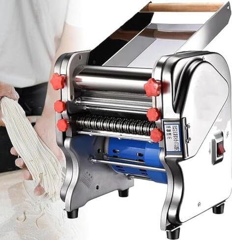 550W Commercial Dough Roller Machine for Spaghetti - Automatic Electric Pasta Maker for Home & Restaurant Use, Perfect for Fresh Noodles & Pasta Preparation in Saudi Arabia