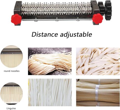 Buhelyc Pasta Making Machine Full Stainless SteelElectric Noodle&Dumpling Maker Auto Noodle Cutter Thickness Adjustable for Home and Commercial(Size:FKM180) in Saudi Arabia