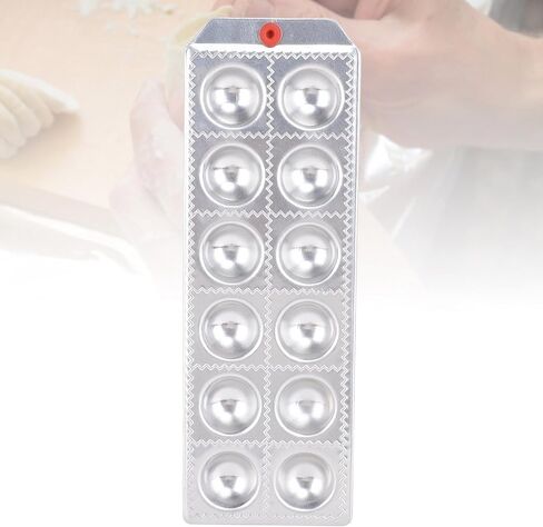 SUNGOOYUE Ravioli Maker, 12 Hole Round Aluminum Alloy Pasta Press with Easy Design, for Home Kitchen Restaurant and Family Gathering in Saudi Arabia