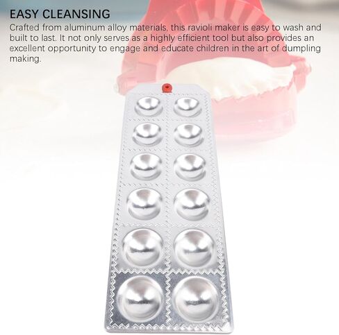 SUNGOOYUE Ravioli Maker, 12 Hole Round Aluminum Alloy Pasta Press with Easy Design, for Home Kitchen Restaurant and Family Gathering in Saudi Arabia