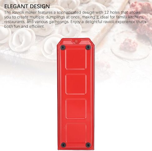 SUNGOOYUE Ravioli Maker, 12 Hole Round Aluminum Alloy Pasta Press with Easy Design, for Home Kitchen Restaurant and Family Gathering in Saudi Arabia