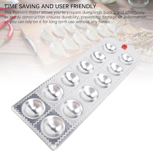 SUNGOOYUE Ravioli Maker, 12 Hole Round Aluminum Alloy Pasta Press with Easy Design, for Home Kitchen Restaurant and Family Gathering in Saudi Arabia