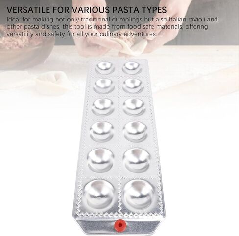 SUNGOOYUE Ravioli Maker, 12 Hole Round Aluminum Alloy Pasta Press with Easy Design, for Home Kitchen Restaurant and Family Gathering in Saudi Arabia