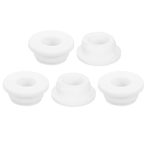 uxcell 5Pcs Rubber Grommets 1"(25mm) Drill Hole, 5/8"(16mm) ID Hole Top Hat Grommet White Silicone Rubber Hole Plug Gasket for Wiring, Automotive in Saudi Arabia