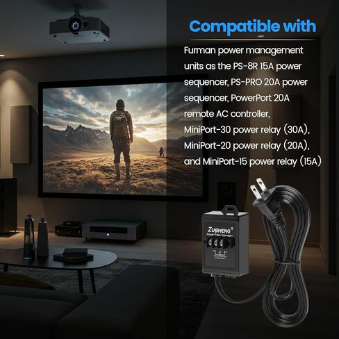 Power Relay Accessory for Expanding Switched Outlet Capacity, Detects 120V AC, SPDT Relay Trigger, Ideal for Home Entertainment, Works with AC Voltage-Sensing Devices in Saudi Arabia