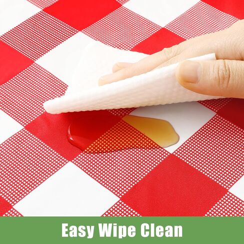 Smiry 3 Pack Red Gingham Disposable Tablecloths - 54" x 108" Rectangle Plastic Checkered Table Cloth, Waterproof Buffalo Plaid Table Covers for Picnic, Outdoor, Birthday, Party in Saudi Arabia