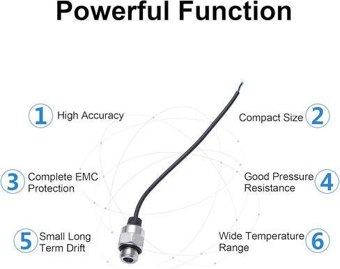G1/4 محول الضغط 2Mpa 0.54.5V الناتج إشارة الجهد نوع الضغط الارسال للنفط الوقود الهواء 512V in Kuwait
