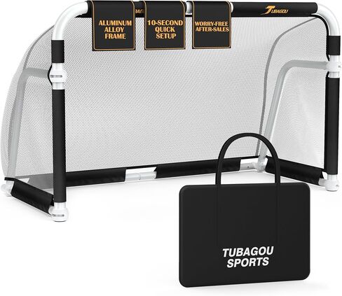 Aluminum Folding Soccer Goal with Carry Bag for Backyard, Portable 5x3 / 4x2.5 FT Mini Soccer Goals for Kids and Adults, 10-Second Set Up & Steady, Training & Team Practice in Saudi Arabia