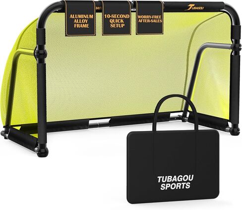 Aluminum Folding Soccer Goal with Carry Bag for Backyard, Portable 5x3 / 4x2.5 FT Mini Soccer Goals for Kids and Adults, 10-Second Set Up & Steady, Training & Team Practice in Saudi Arabia