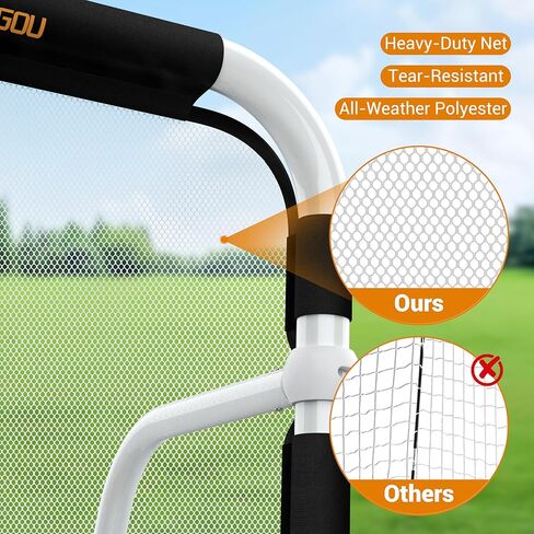Aluminum Folding Soccer Goal with Carry Bag for Backyard, Portable 5x3 / 4x2.5 FT Mini Soccer Goals for Kids and Adults, 10-Second Set Up & Steady, Training & Team Practice in Saudi Arabia