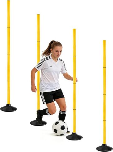Agility Training Bars, Adjustable Multi-Purpose Sports Training Bars with Detachable Rubber Bases, Suitable for Speed Training in Soccer, Basketball, and Pets. in Saudi Arabia