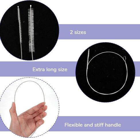 2 PCS Extra Long Pipe Cleaners, 39.4 in Straw Cleaner Brush Extra Long, White Tube Cleaning Brush for Cleaning Straw, Feeding Tubes, Line and Pump in Saudi Arabia