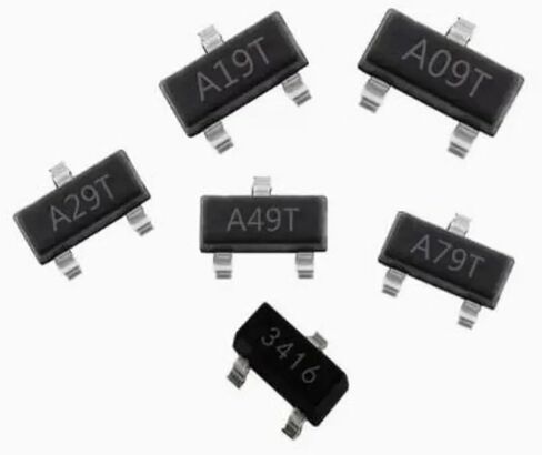 AO3400 3401 3402 3404 3405 3406 30V SMD SOT23 MOS FET A09T A19T A29T AO3415 AF AO3422 AR 20/50 قطعة (AO3402 50 قطعة) in Kuwait