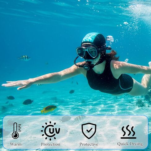 MAQUITA 3 Pcs Neoprene Diving Hood, Thermal Wetsuit Hood Cap Swim Caps with Chin Straps Snorkeling Neoprene Surf Beanie Diving Headgear for Men Women Sailing Water Sports (Blue, Pink, Black) in Saudi Arabia