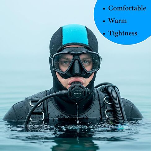 MAQUITA 3 Pcs Neoprene Diving Hood, Thermal Wetsuit Hood Cap Swim Caps with Chin Straps Snorkeling Neoprene Surf Beanie Diving Headgear for Men Women Sailing Water Sports (Blue, Pink, Black) in Saudi Arabia