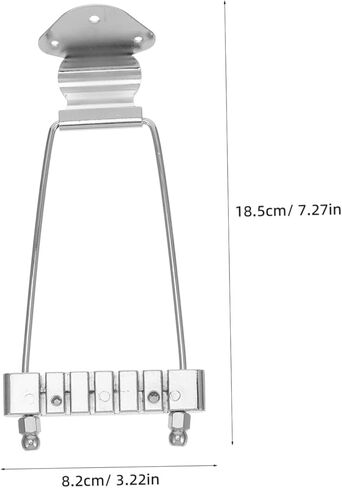 VANZACK Professional String Guitar Tailpiece Silver Durable Construction for Enhanced Performance for Guitars No Mounting Screws Included in Saudi Arabia